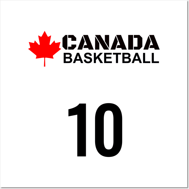 Canada Basketball Number 10 Design Gift Idea Wall Art by werdanepo